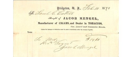 1870 jacob mengel cigar - 1870,